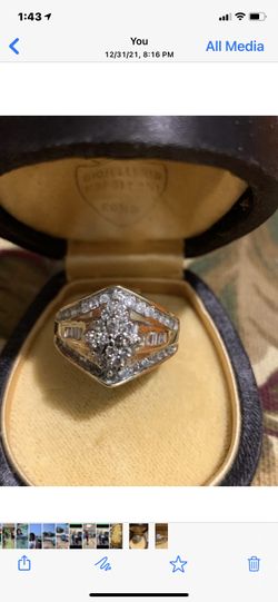Engagement Ring With Cluster Diamonds