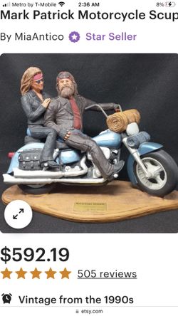 Mark Patrick Motorcycle Sculpture American Dream Couple