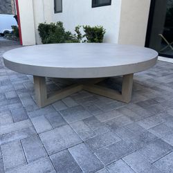 Restoration Hardware Heston Round Coffee Table 55”