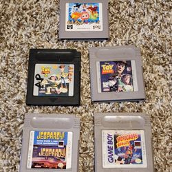 Gameboy Color Games (Toy Story, Jeopardy, Motocross  And Koei) Lot Of 5