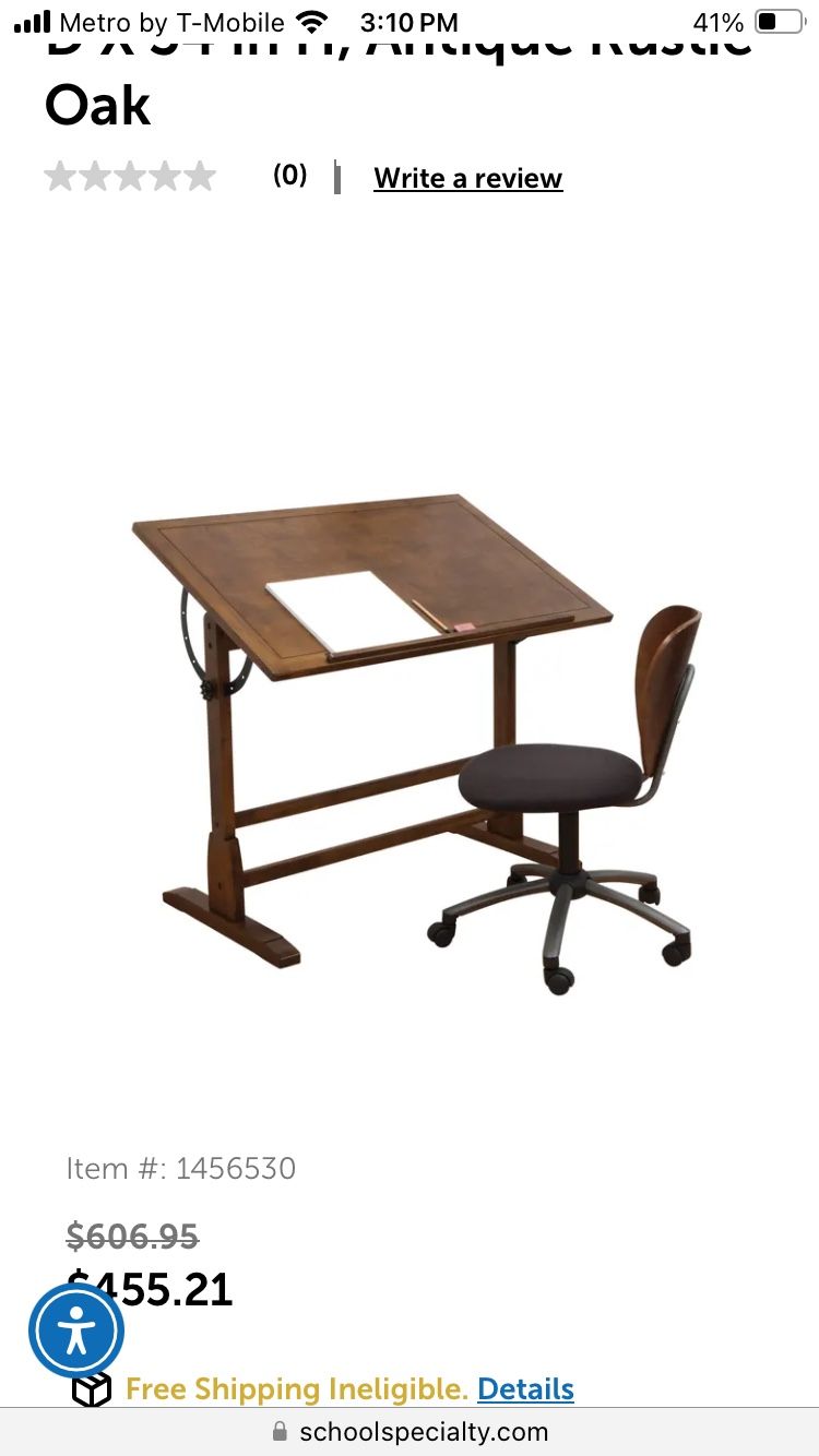 Rustic Oak Art Table
