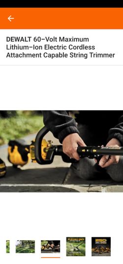 DEWALT 60 Volt Maximum Lithium Ion Electric Cordless Attachment