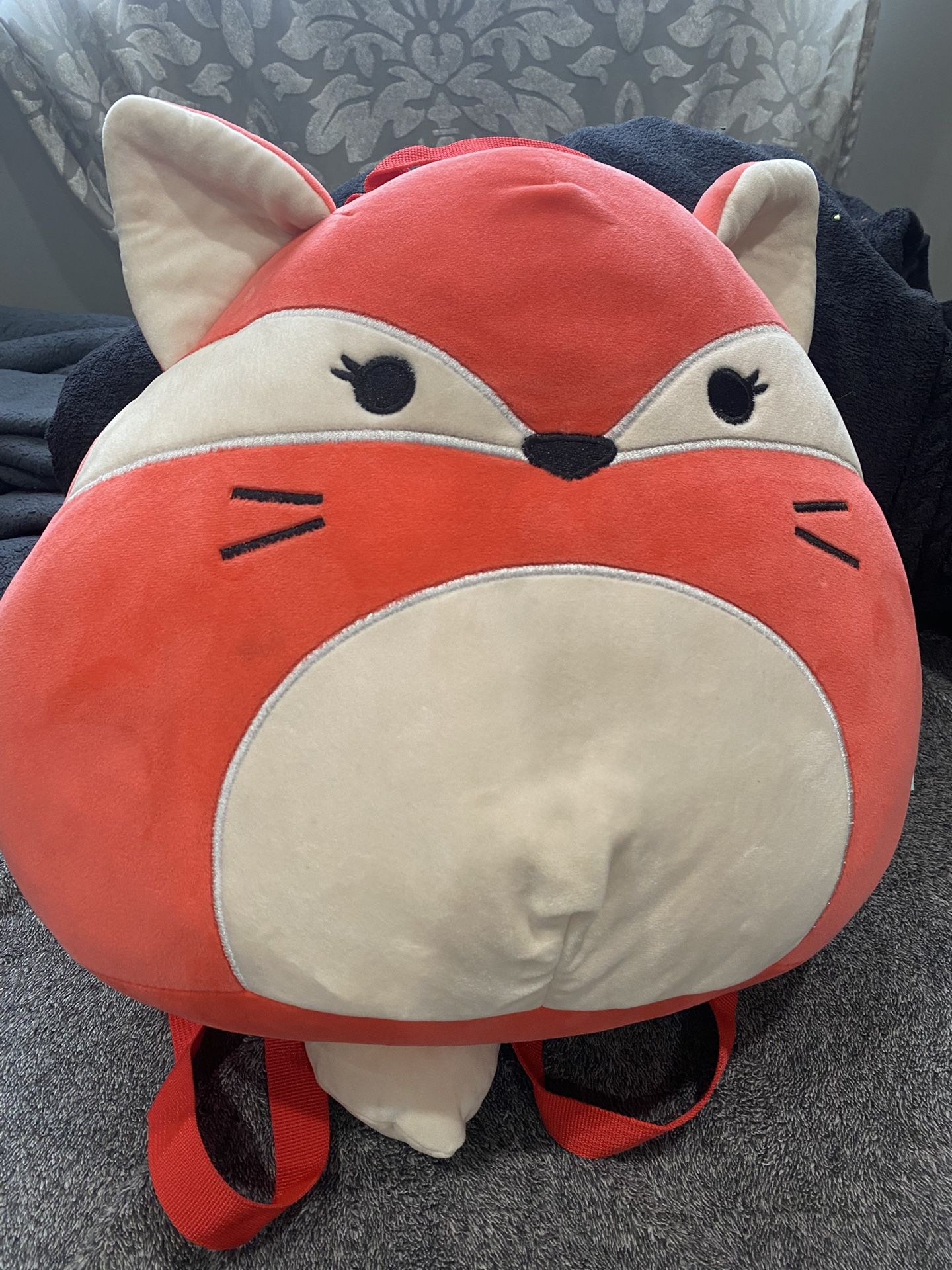 Squishmallow Coral Red Fox Backpack