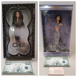 2 Cher 12" Mattel Bob Mackie Collector's Edition 2003/2007 Barbie Dolls NIB