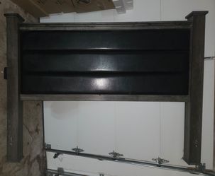 King size rustic bed frame