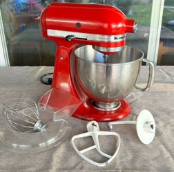 Kitchenaid Artisan Mixer 5 qt Red Tilt