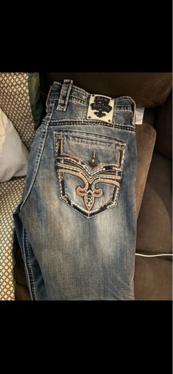 Man’s rock revival jeans like new slim straight size 34