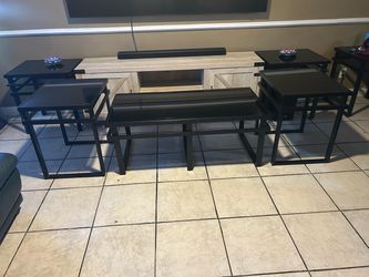 Black Coffee Table and End Tables Set