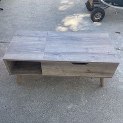 Lift-Top Coffee Table with Hidden Storage