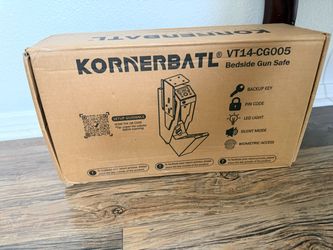 KORNERBATL VT14-CG005 Bedside Biometric Gun Safe – Brand New in Box