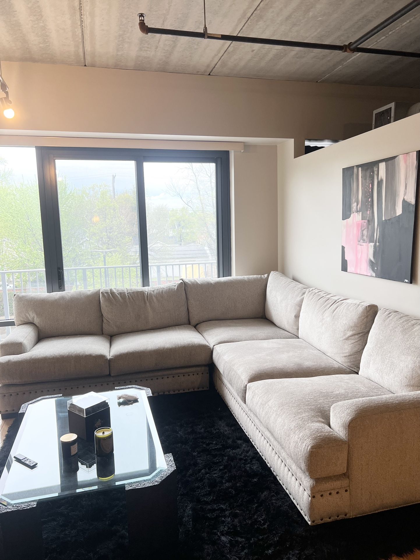 Sectional Grey Couch 