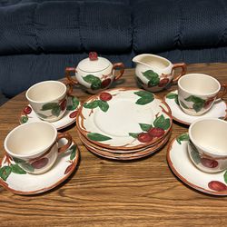 Vintage Franciscan Cups, Saucers, Plates, and Cream & Sugar Bowl
