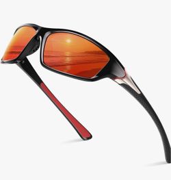 Sport Wrap Sunglasses with Mirrored Lenses