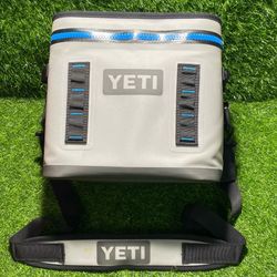 YETI Hopper Flip 12 Portable Cooler, Fog Gray/Tahoe Blue