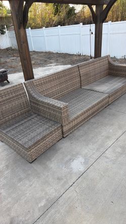 Patio wick furniture set