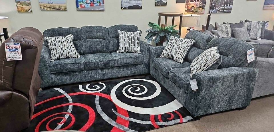 The Best Price Brand New Product 💐 Finance & Delivery Available ▪️Lonoke  Sofa & Loveseat 2 Piece Living Room Set 