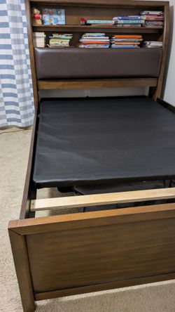 Kids Santa Cruz brown cherry bookcase bed