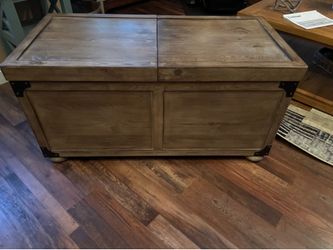 Rustic Wood Storage Coffee Table Trunk