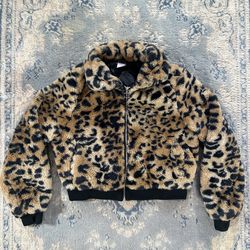No Boundaries Leopard Jacket Size M