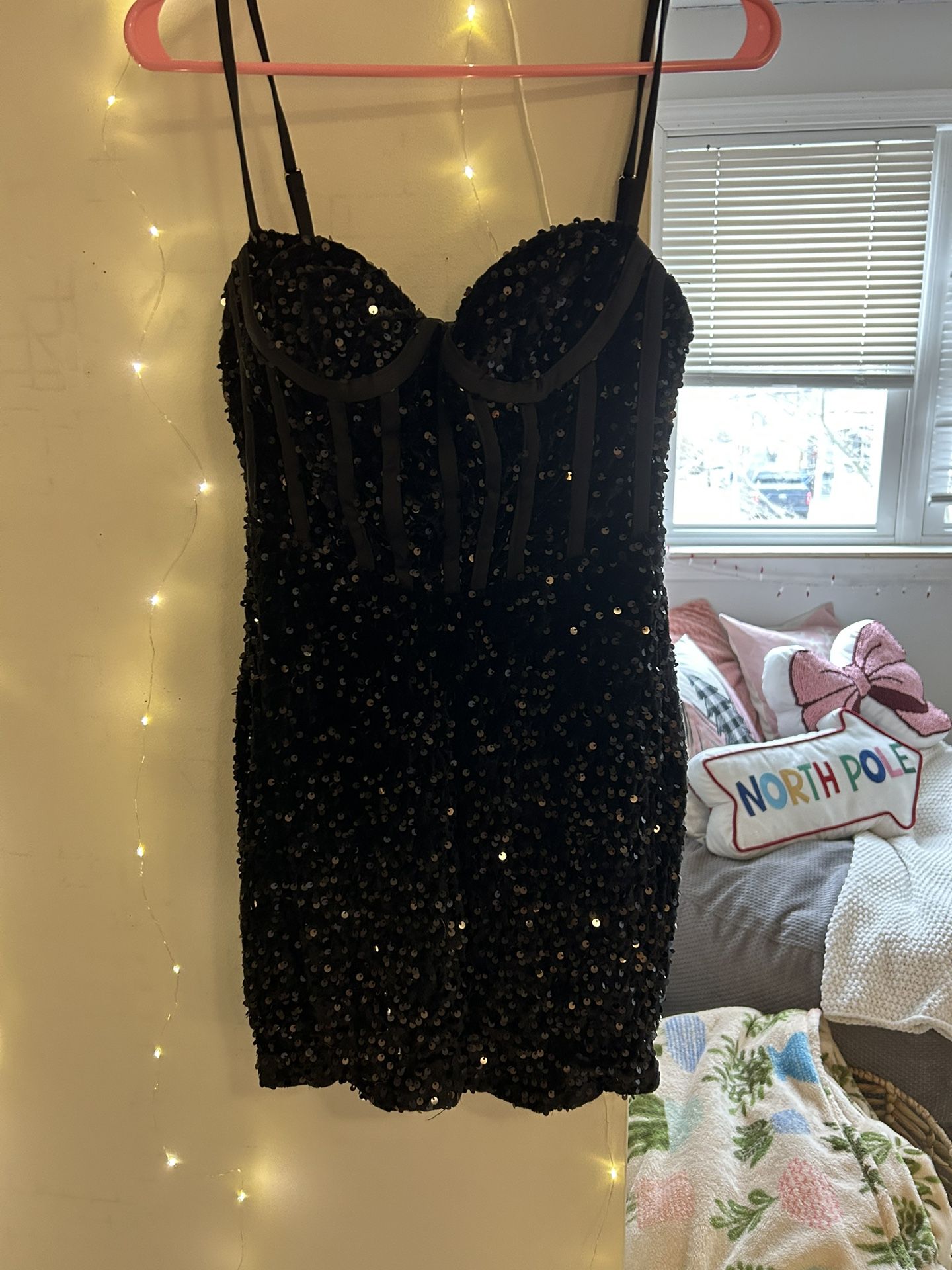 Black corset dress