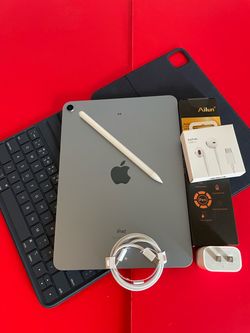 Apple IPad Air 4th Generation (10.9” Liquid Retina/ 2020 Model) 64GB with keyboard case, stylus pen & Accessories