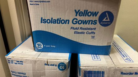 Dynarex Yellow Isolation Gowns – 2 Cases
