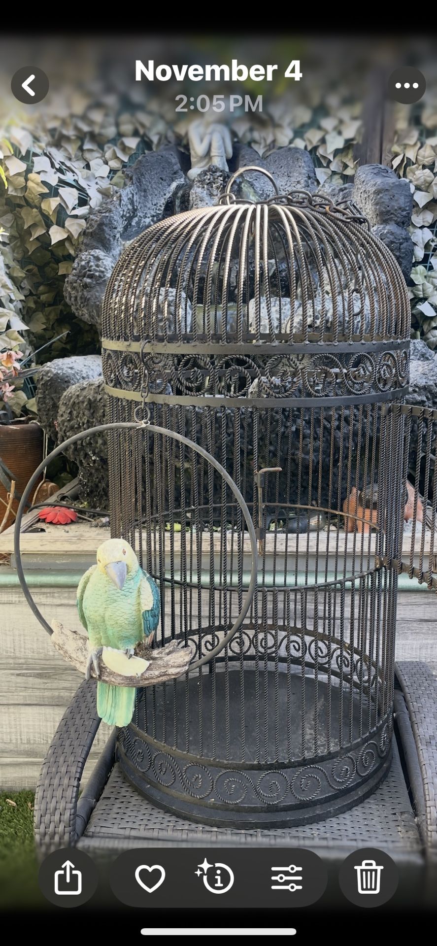 Vintage Victorian bird cage 