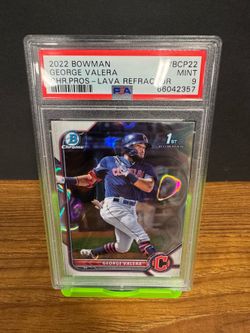 2022 BOWMAN CHROME PROSPECTS #BCP22 GEORGE VALERA CHR.PROS-LAVA REFRACTOR