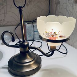 Stunning Vintage Hand Painted Student Lamp