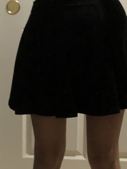 black skater skirt