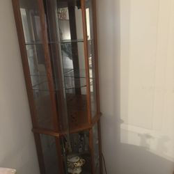 Corner Curio Cabinet  6 Shelves 