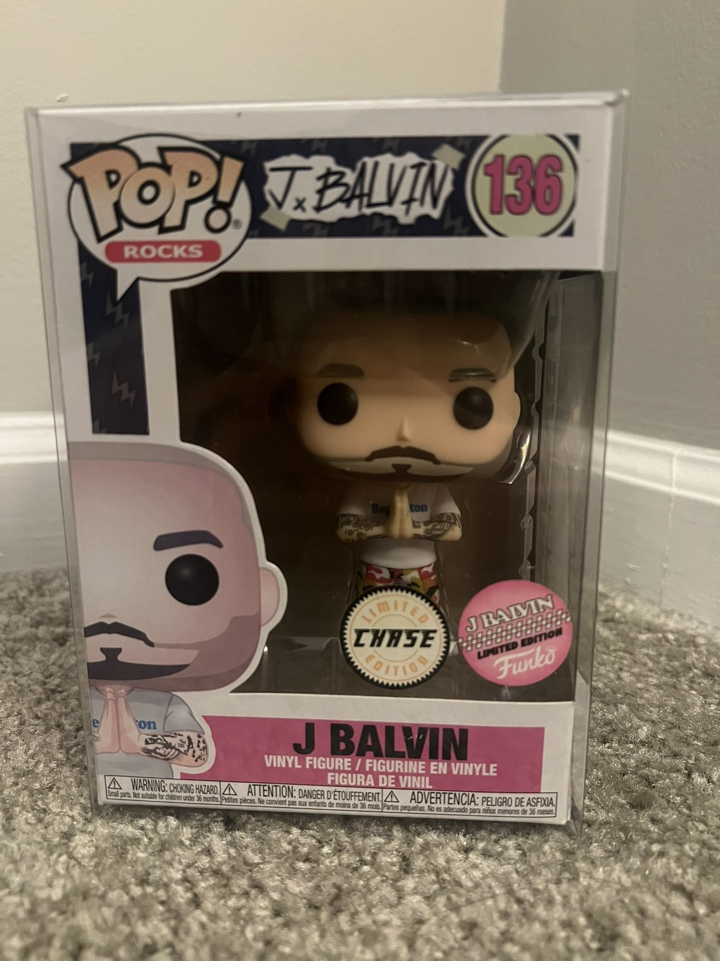 Funko Pop! Rocks J Balvin Figure “green Hair” Limited Edition