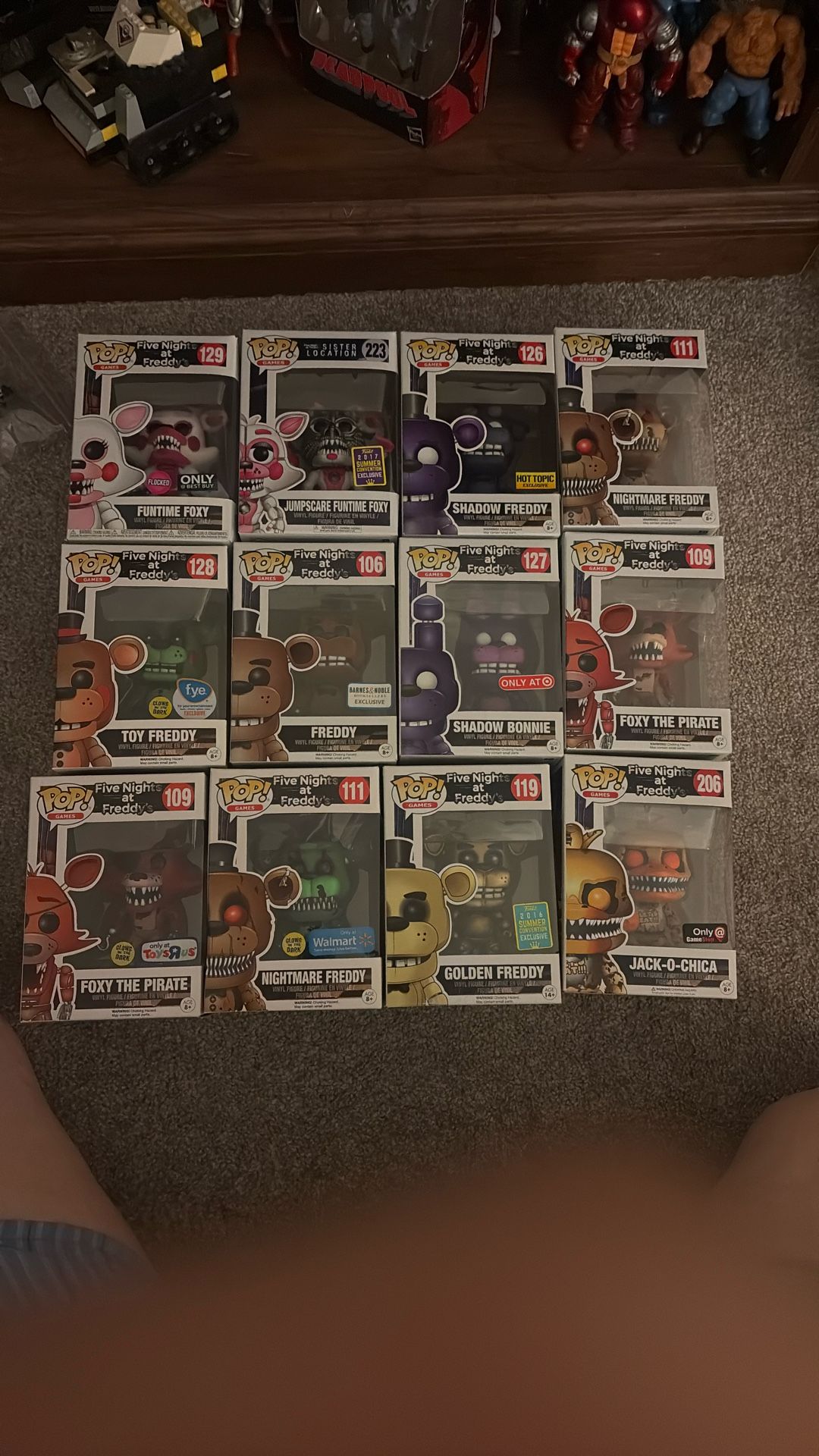 Five Nights At Freddys Funko Pops 