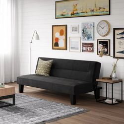 Dhp Kebo Futon Microfiber Black