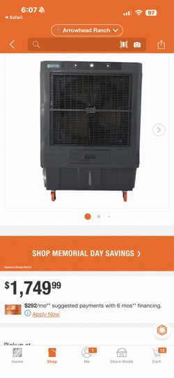 Kool Kube 18,500 CFM 3-Speed Portable Evaporative Cooler (Swamp Cooler) for 3,500 sq. ft.