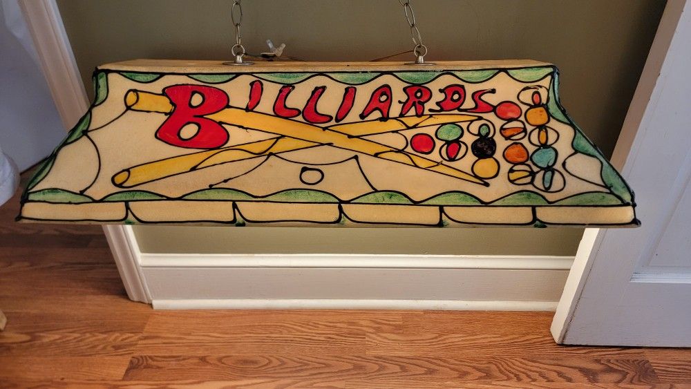 Vintage Fiberglass Billiard Pool LIGHT