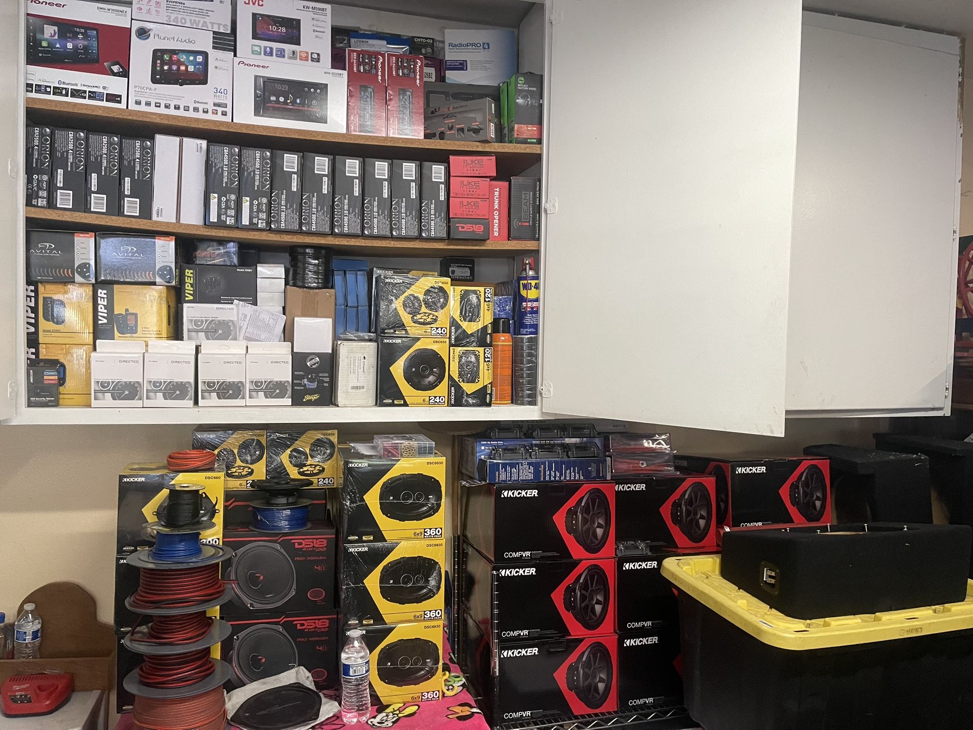 Car alarms and sound system