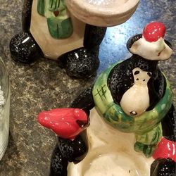 Xmas bear candle holders, set of 2