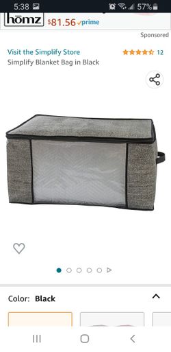 Simplify storage bag with zipper