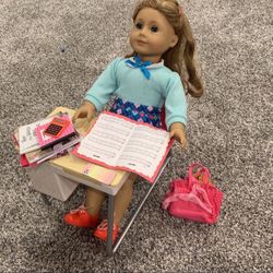 American Girl Doll with School Accessories 