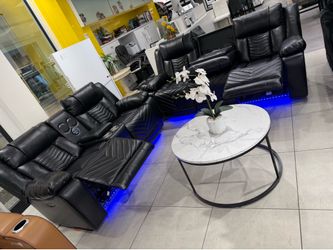 Power Recliner Sofa Set With Bluetooth and Speakers 🔊