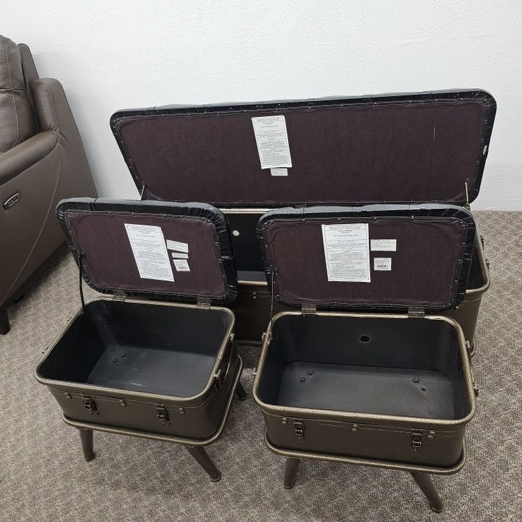 3-pc storage ottoman set