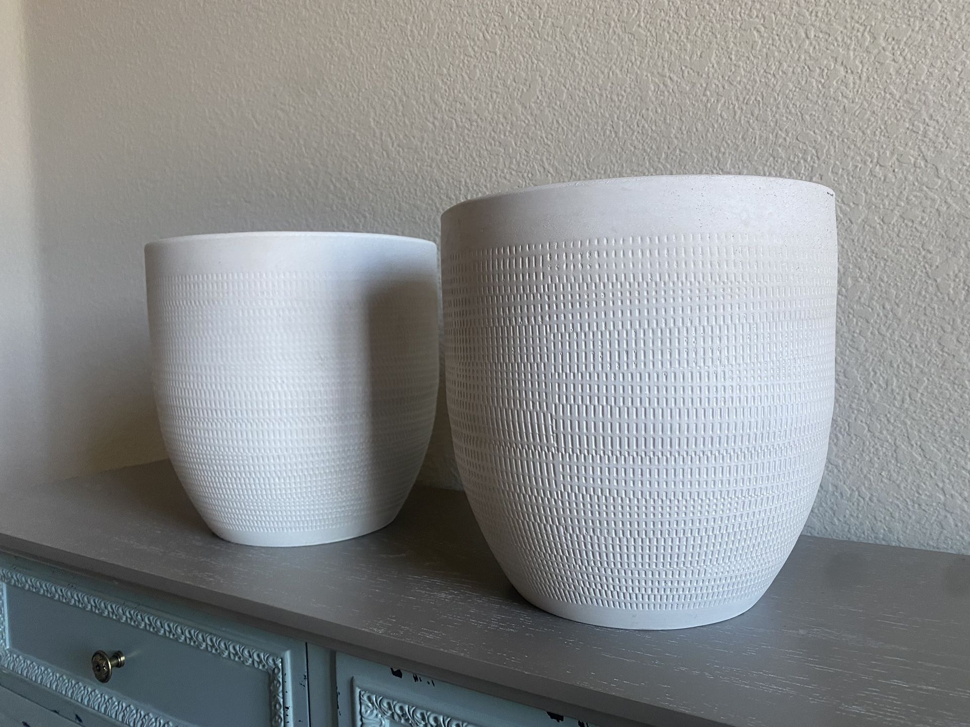 Two Big Beautiful Ceramic Pots