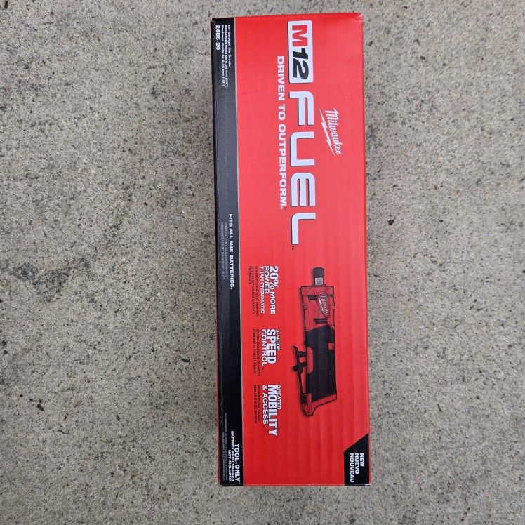 Milwaukee 12v Fuel 1/4 Straight Die Grinder Brushless Brand New Tool Only