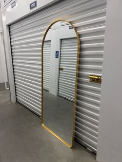 NEUTYPECHIC Arched Full Length Floor / Wall Mirror (Gold Frame)