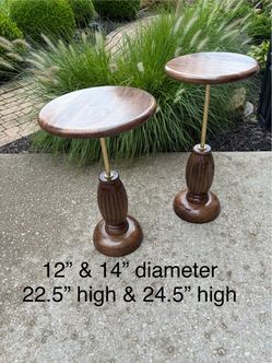 Set of 2 new drink tables end tables