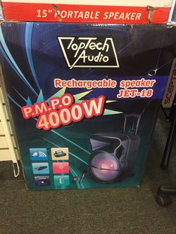 Bluetooth speaker rechargeable 4,000 watts and wireless mic