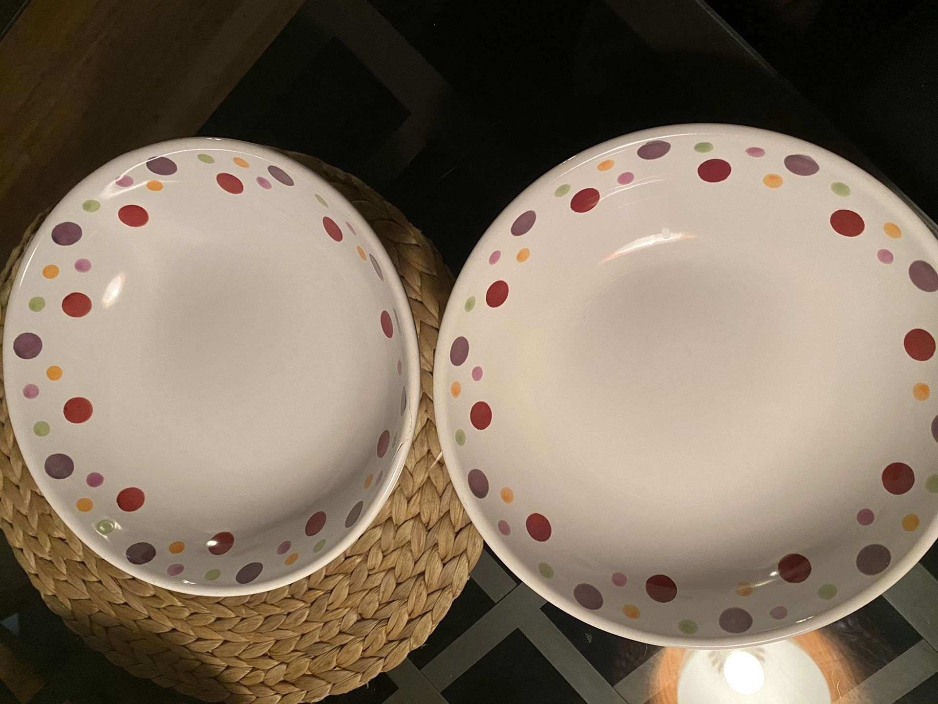 (2) 8” individual pasta bowls Pampered Chef