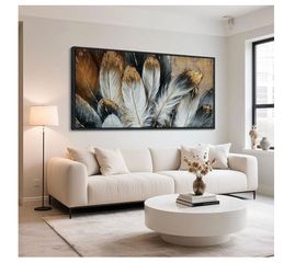 Beautiful Gold Brown Feather Wall Art