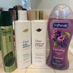 Brand New Dove Suave Softsoap Shower Bundle